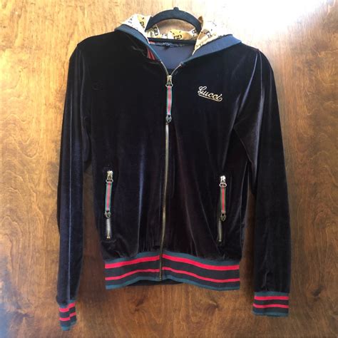 gucci fleece jacket|Gucci velour sweatsuit.